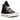 Converse Chuck Taylor All Star 70 Hi Black baskets de profil avec une tige en toile noire, une semelle intercalaire blanche et un logo