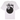 Stussy Tee 8ball White baskets vue de face avec col rond classique et imprimé graphique 8-ball sur la poitrine en coton blanc
