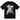 Stussy Stock Dog Tee Black baskets, vue de face en coton noir avec motif chien Stüssy imprimé en blanc sur la poitrine.