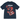 Stussy Rollers Tee Navy baskets vue de face avec col rond et impression graphique blanche Stüssy sur le devant en coton bleu marine