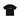 Stussy Lens Tee Black baskets vue de face avec imprimé graphique en forme de lentille sur la poitrine, col côtelé et coton noir classique
