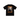 Stussy Built Tough Tee baskets vue latérale en noir avec graphique blanc, col côtelé et coupe carrée classique en coton de qualité
