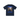 Stussy Built Tough Tee Navy baskets vue de face avec imprimé graphique blanc sur la poitrine et col rond classique en coton doux
