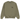Stussy Basic Crew Olive baskets vue de face avec logo classique imprimé sur la poitrine et coupe décontractée en coton