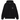 Stussy Basic Hoodie Black baskets vue de face d'un sweat à capuche noir avec logo Stussy blanc sur la poitrine et cordons