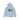 Stussy Basic Hoodie Slate sweat-shirt vue de face avec logo blanc sur la poitrine, design à manches longues avec capuche et poignets côtelés gris ardoise.