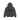 Stussy Basic Hoodie Pigment Dyed Black sweat à capuche vue de face, avec capuche et logo blanc imprimé sur la poitrine en coton noir