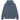 Stussy Smooth Stock Pigment Dyed Hoodie Navy baskets vue de face en coton bleu marine avec logo blanc imprimé sur la poitrine