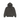 Stussy Stuck Link Hoodie Pigment Dyed Black baskets vue de face avec logo Stussy imprimé sur la poitrine et capuche en coton délavé noir profond