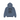Stussy Stock Link Hoodie Pigment Dyed Navy baskets avec logo blanc sur la poitrine, vue de face du sweat à capuche bleu marine en coton