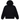 Fear of God Essentials Hoodie Jet Black baskets vue de face en coton noir avec le logo Essentials caractéristique imprimé sur la poitrine