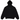 Fear of God Essentials Chest Logo Hoodie Jet Black/Jet Black baskets vue de face en noir, confectionnée en coton avec logo central visible