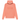 Fear of God Essentials Hoodie Coral baskets vue de face d'un sweat à capuche corail avec logo noir imprimé sur la poitrine et capuche ajustable