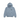 Stussy Basic Zip Hoodie Slate baskets vue de face avec fermeture éclair, logo Stussy blanc sur la poitrine, capuche et bords côtelés