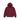 Stussy Basic Zip Hoodie Wine sweat-shirt à capuche vue de face avec tissu bordeaux, fermeture éclair intégrale et logo blanc sur la poitrine