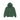 Stussy Basic Stussy Zip Hoodie Pine Pigment Dyed, sweat à capuche zippé vert sapin, vue de face avec logo blanc sur la poitrine et capuche