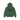 Stussy Basic Stussy Zip Hoodie Pine Pigment Dyed baskets vue de face avec fermeture éclair, capuche, cordons et logo Stussy en coton vert foncé