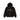 Stussy Lens Zip Hoodie Black baskets vue de face en coton noir avec fermeture éclair, capuche et logo Stussy brodé sur la poitrine