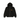 Stussy Built Tough Zip Hoodie Black baskets vue de face d'un sweat à capuche noir zippé avec logo Stussy sur la poitrine et cordons de serrage