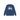 Stussy Basic LS Tee Navy baskets vue de face d'un t-shirt à manches longues en coton bleu marine avec logo Stussy blanc sur la poitrine et le dos.
