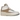 Jordan 2 Retro Craft Sunset Haze baskets en vue laterale avec une tige en daim beige clair, des lacets blancs et un talon texture