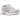 ASICS Gel-1130 Blush Pure Silver baskets de profil avec une tige en mesh rose et des details en argent metallique