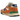 New Balance 998 MiUSA Teddy Santis Orange Royal baskets en vue latérale inclinée avec daim orange et détails bleus