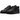 Nike Air Force 1 Low World Tour Black baskets de profil avec une tige en cuir noir et une semelle blanche