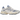 New Balance 9060 Sea Salt Dream State baskets en vue laterale inclinee avec une tige en mesh gris clair, des lacets blancs et une semelle epaisse
