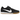 Nike Gato Black White Gum baskets en vue laterale avec une tige en cuir noir, un swoosh blanc et une semelle gomme