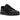 New Balance 480 Black baskets en vue latérale inclinée avec tige en cuir noir, détails blancs et logo latéral classique