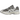 ASICS Gel-NYC Steeple Grey Cream baskets en vue laterale avec une tige en mesh gris et creme et des lacets assortis