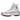 Converse Run Star Hike Hi White Black Gum baskets vue sous angle avec tige en toile blanche, talon noir et semelle crantée