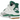 Air Jordan 4 Retro SB Pine Green baskets en vue laterale avec une tige en cuir blanc et gris, des details verts et une unite Air visible