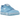 New Balance 0.01 MSFTSrep Washed Blue baskets en vue sous angle avec une tige bleue délavée, des lacets blancs et une semelle épaisse