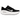 Nike Vomero Plus Black White baskets de profil avec une empeigne noire, une semelle intercalaire blanche et des lacets