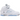 Air Jordan 5 GS 'White Metallic' baskets en profil latéral avec une tige blanche, des détails argentés et une unité Air