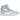 Jordan 1 High Method of Make Hydrogen Blue baskets en vue laterale avec du cuir bleu clair, des lacets blancs et des coutures