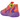 Puma LaMelo Ball MB.03 Lo Lava baskets en vue sous angle avec une tige rouge et orange et des lacets