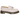 Dr. Martens Adrian Loafers Vintage Taupe baskets en vue latérale classique avec finition en cuir lisse, franges doubles et couture jaune sur la semelle