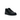 Nike Air Force 1 Black baskets vue latérale classique avec empeigne en cuir entièrement noir, lacets assortis et semelle noire.