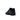 Nike Air Force 1 Black baskets vue latérale avec empeigne en cuir noir, lacets assortis, bout perforé et semelle intermédiaire blanche