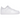 Nike Air Force 1 White baskets vue latérale avec tige en cuir blanc classique, bout perforé et semelle en caoutchouc assortie avec unité Air
