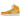 Jordan 1 High Zoom Air CMFT 2 Yellow Ochre baskets en vue latérale inclinée avec une tige en cuir jaune et blanc et un swoosh noir