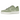 A Bathing Ape Bape Sta Green baskets en vue sous angle avec tige en cuir vert, logo étoile blanc et semelle en caoutchouc