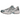 ASICS Gel-1130 White Shark Skin baskets de profil avec une tige en mesh blanc, des details gris et des lacets