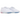 Jacquemus x Nike Cryoshot Tiempo R10 'France' baskets vue de profil avec tige blanche et lacets assortis
