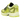 Nike Air Pegasus Wave Light Lemon Twist baskets vue sous angle avec empeignejaune clair, lacets blancs et semelle détail