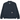 Carhartt Barrow Liner Storm Blue baskets en vue laterale avec du nylon matelasse bleu, une fermeture eclair et des bords cotes