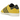 Adidas Jabbar Low Bruce Lee Game of Death baskets en vue de profil avec une tige en cuir jaune, des lacets noirs et une semelle
